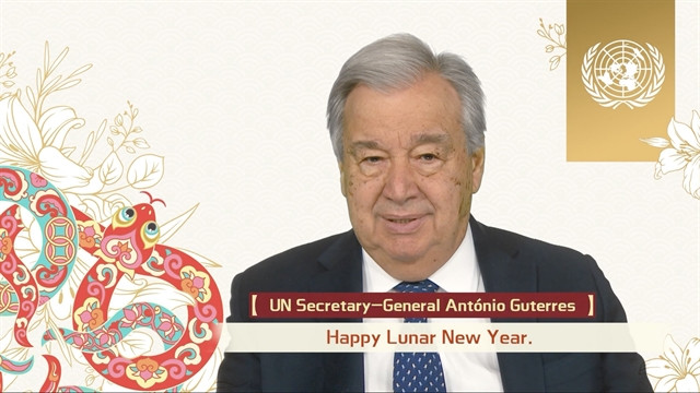 UN Secretary-General Antonio Guterres extends his warmest greetings to peoples celebrating the Lunar New Year. (Photo: VNA)