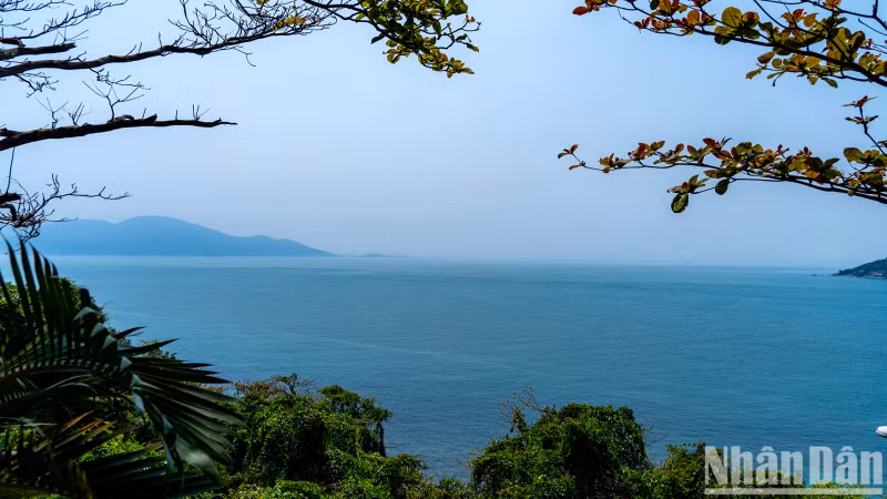 From the top of Son Cha Lighthouse, visitors can enjoy a panoramic view of Da Nang City in the distance.