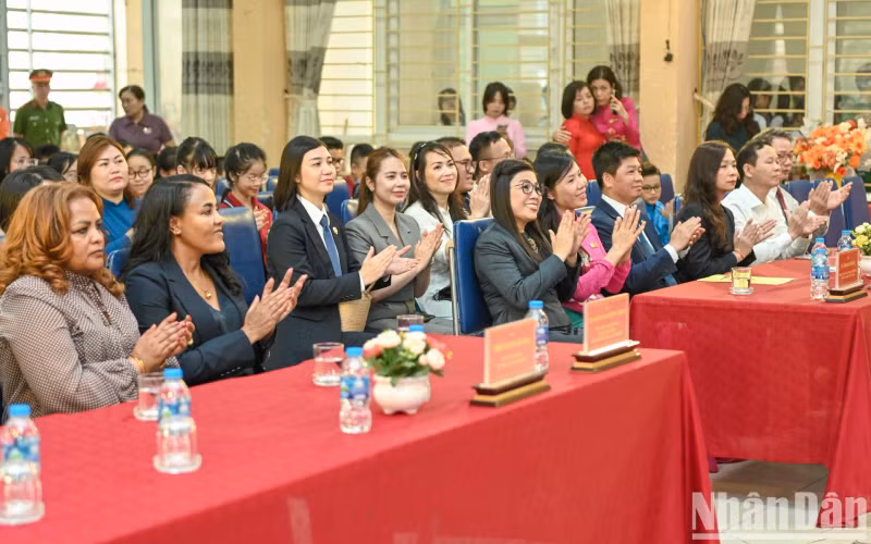 The delegates attend the event.