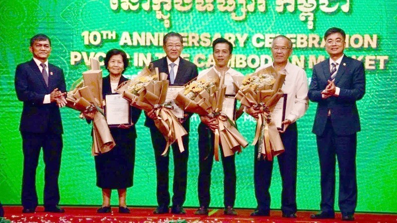At the opening ceremony of the PVCFC’s representative office in Cambodia.