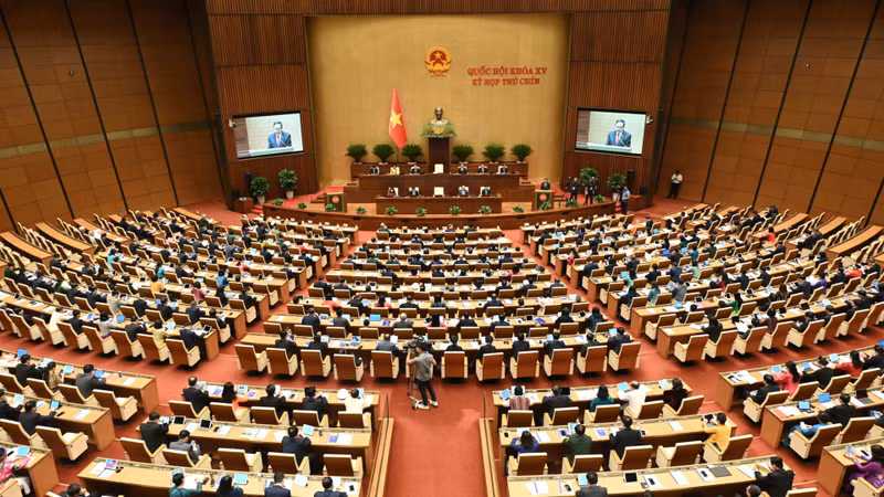 The 9th session of the 15th National Assembly (NA) opens in Ha Noi on May 5 morning. (Photo: NDO) 