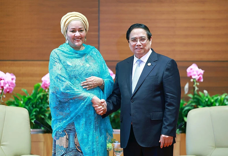 Prime Minister Pham Minh Chinh and United Nations (UN) Deputy Secretary-General Amina Mohammed. (Photo: NDO)