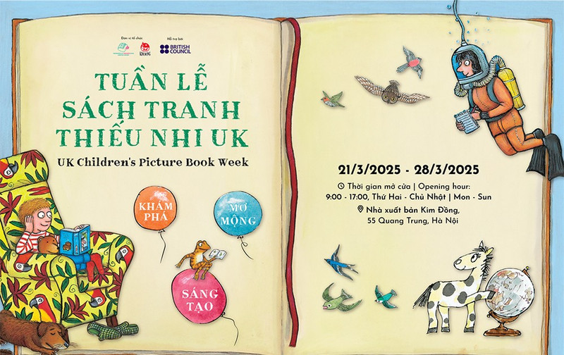 Poster introducing the UK Children's Picture Book Week. (Photo: Kim Dong Publishing House)