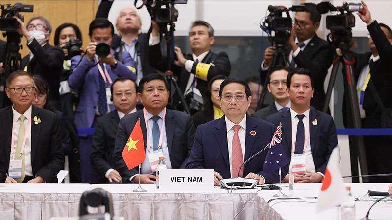 Prime Minister Pham Minh Chinh at the summit. (Photo: VNA)