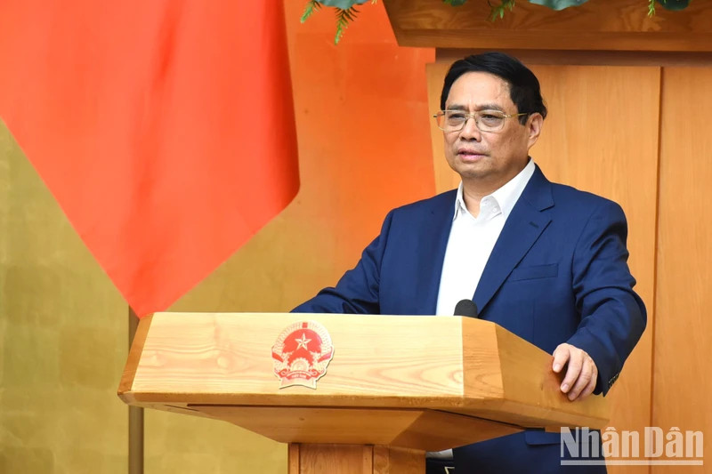 Prime Minister Pham Minh Chinh chairs the session. (Photo: NDO)