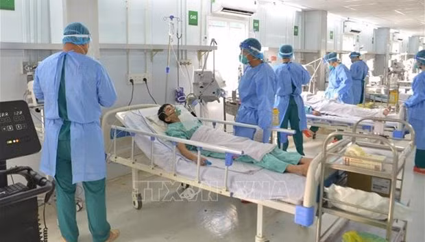 A COVID-19 response drill in Ho Chi Minh City (Photo: VNA) 