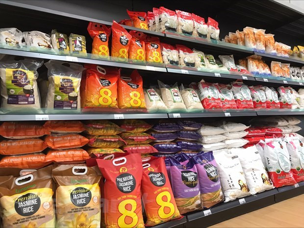 Vietnamese rice put for sale at a supermarket in the UK. (Photo: VNA) 