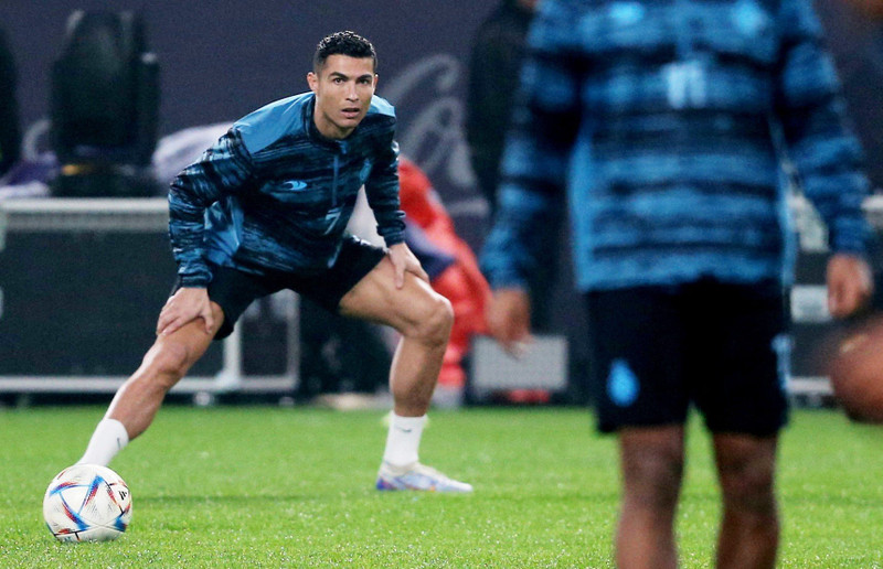 Cristiano Ronaldo during training - Mrsool Park, Riyadh, Saudi Arabia - January 3, 2023. (Photo: Reuters)