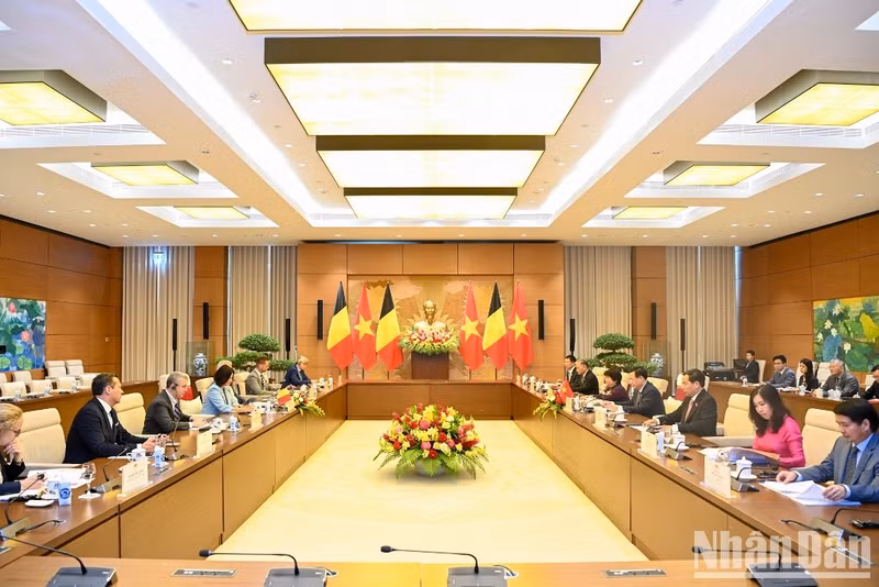 In Pictures: NA leader Vuong Dinh Hue holds talks with President of Belgian Senate Stephanie D'Hose ảnh 7 In Pictures: NA leader Vuong Dinh Hue holds talks with President of Belgian Senate Stephanie D'Hose ảnh 7