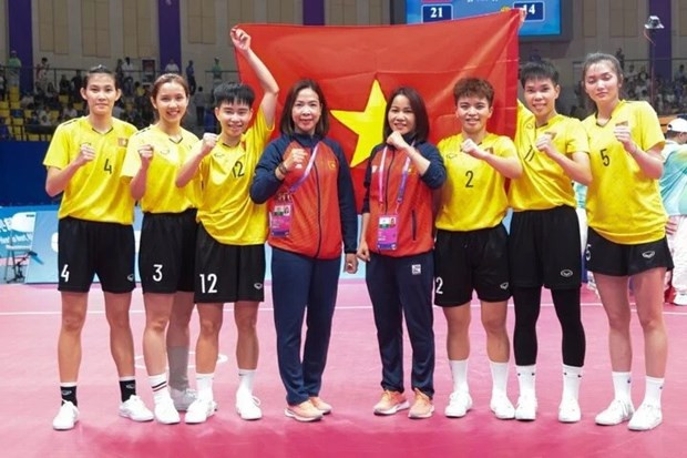 The Vietnamese Sepak Takraw girls (Source: sggp.org.vn)