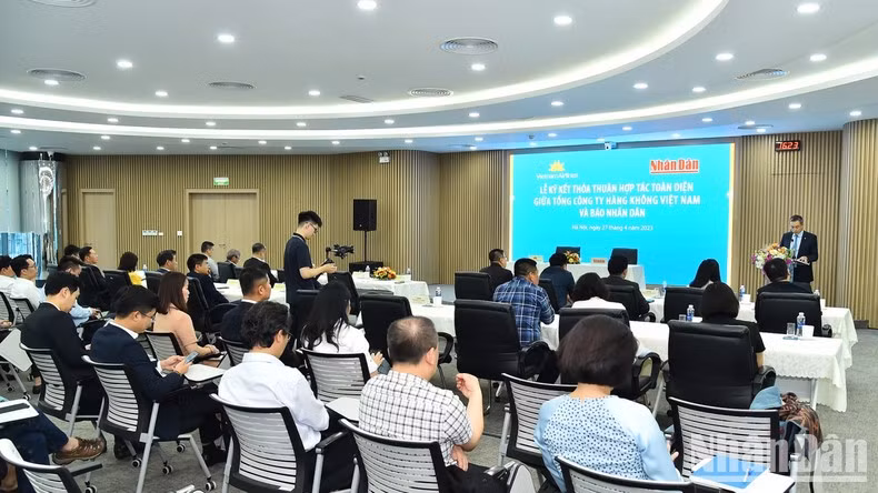 An overview of the signing ceremony