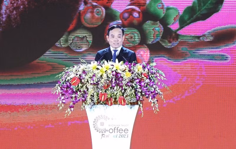 Deputy PM Tran Luu Quang speaks at the opening ceremony for the eighth Buon Ma Thuot Coffee Festival. (Photo: NDO)