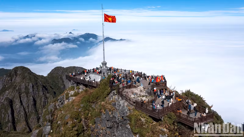 With an altitude of 3,143 metres, Fansipan is the highest mountain in Vietnam and also the first name mentioned in the list of the most beautiful cloud hunting locations in Vietnam.