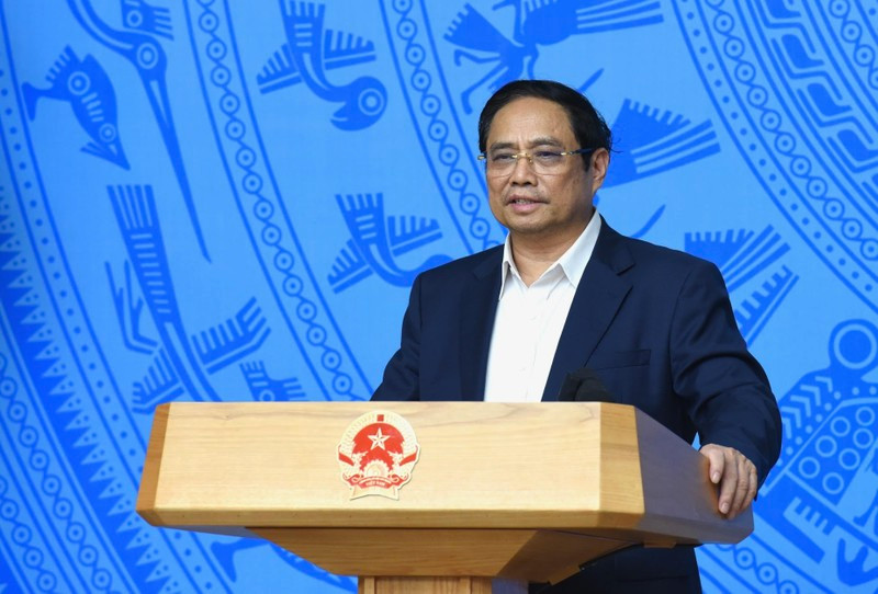 Prime Minister Pham Minh Chinh speaks at the meeting. (Photo: NDO)