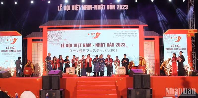 At the opening ceremony for the 2023 Vietnam – Japan Festival in Da Nang City. (Photo: Anh Dao)