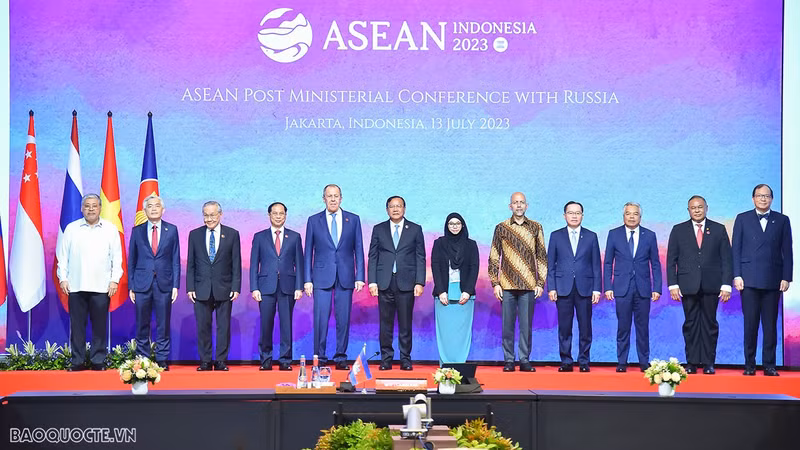 Delegates attend the ASEAN Post Ministerial Conference with Russia. (Photo: baoquocte.vn)