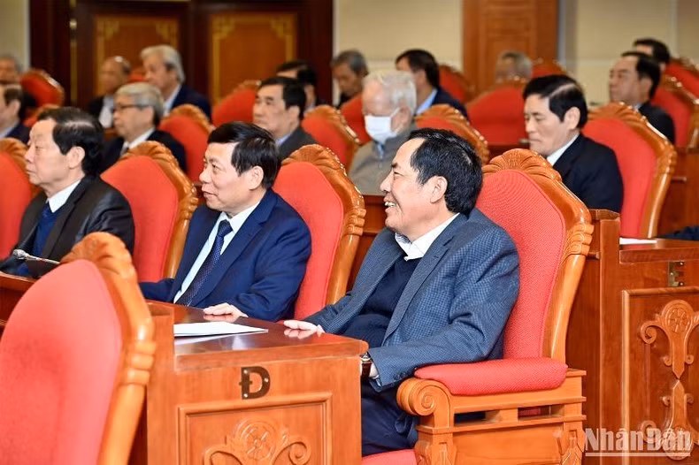 The delegates attend the conference.