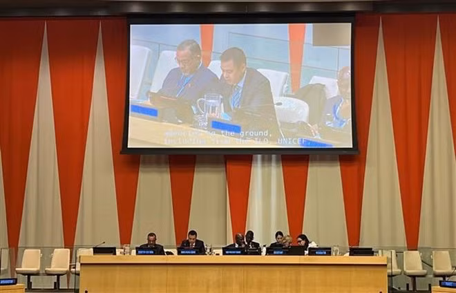 Ambassador Dang Hoang Giang, Permanent Representative of Vietnam to the UN, highlights Vietnam’s achievements in socio-economic development, and the implementation of the SDGs. (Photo: VNA)