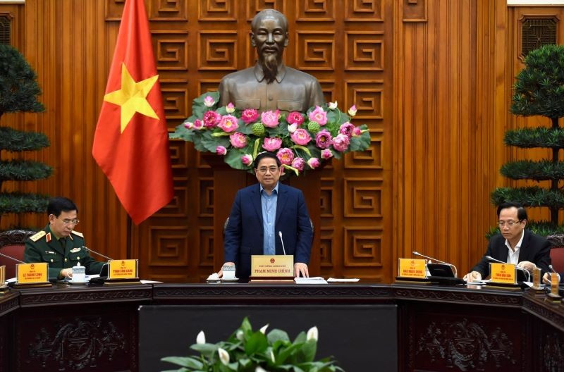 Prime Minister Pham Minh Chinh speaks at the event (Photo: NDO)