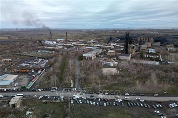 View of Kostenko mine in Karaganda province, Kazakhstan on October 28, 2023 (Photo: AFP) 