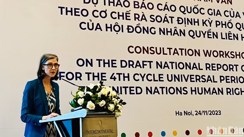 Acting UN Resident Coordinator in Vietnam Ramla Khalidi (Photo: VNA)