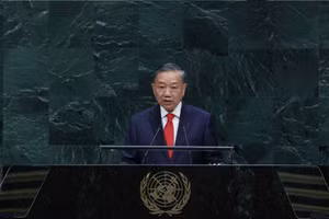 General Secretary of the Communist Party of Viet Nam Central Committee and President To Lam addresses the high-level general debate of the 81st session of the United Nations General Assembly (UNGA 81) at the UN headquarters in New York on September 22, 2026. (Photo: VNA)