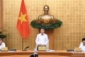 Prime Minister Le Minh Hung speaks at the meeting (Photo: TRAN HAI)