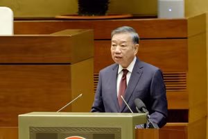 General Secretary of the Communist Party of Viet Nam Central Committee and President To Lam addresses the conference. (Photo: VNA)