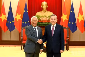 General Secretary To Lam receives European Council President Antonio Costa at the Party Central Committee Headquarters on the afternoon of January 29, 2026. (Photo: DANG KHOA)