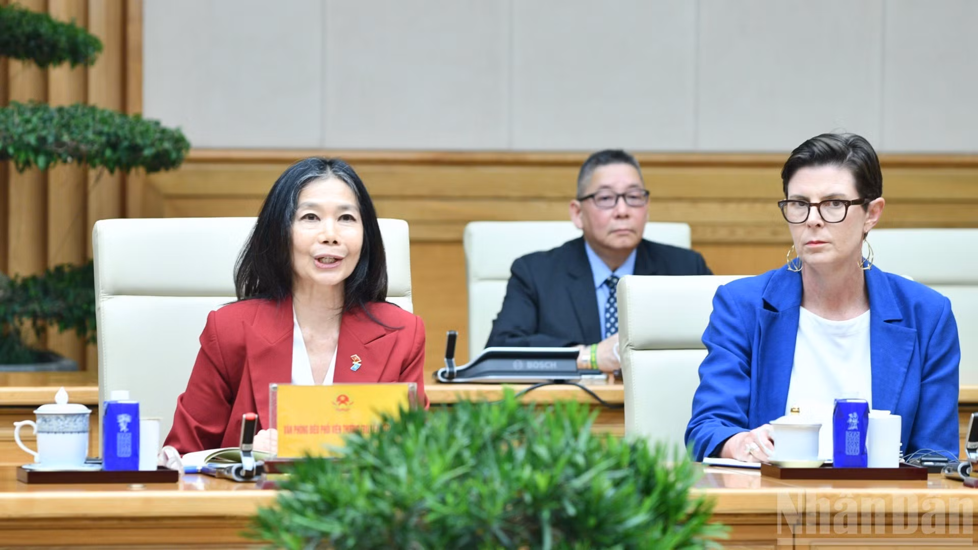 United Nations Resident Coordinator in Viet Nam Pauline Tamesis and the heads of United Nations organisations in Viet Nam highly value Viet Nam's role and positive contributions, as well as the close, positive and highly effective cooperation between the United Nations and Viet Nam over the years. (Photo: THANH GIANG)