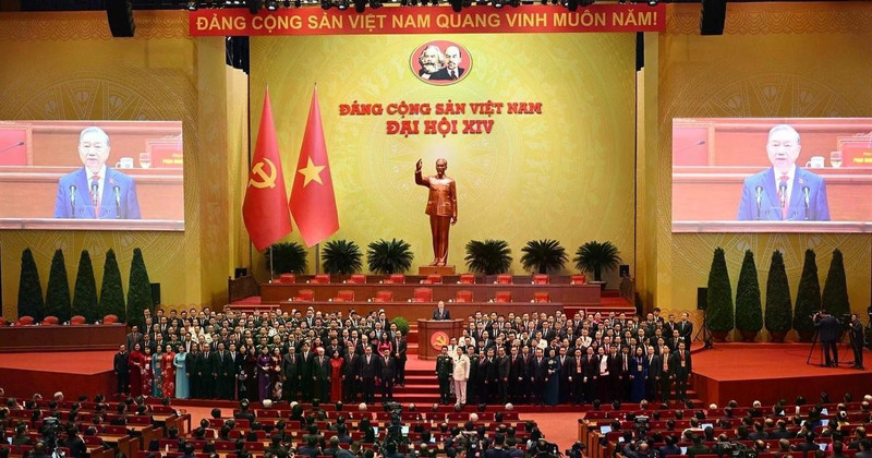 The 14th Central Committee of the Communist Party of Viet Nam makes its debut at the Congress. (Photo: DUY LINH)