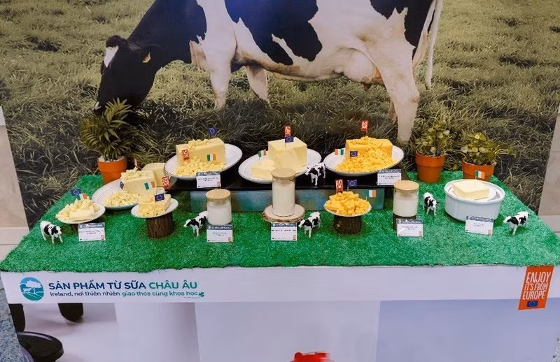 European dairy products from Ireland. (Photo: cafe.vn)