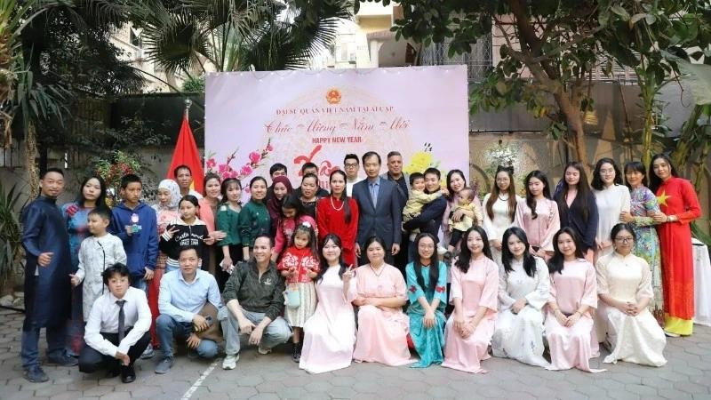 The delegates attending the Homeland Spring programme in Egypt. (Photo courtesy of Vietnamese Embassy in Egypt)