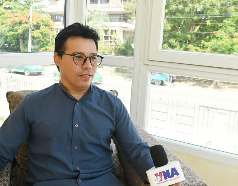 Dr. Ruvislei González Saez in an interview with the Viet Nam News Agency. (Photo: VNA)