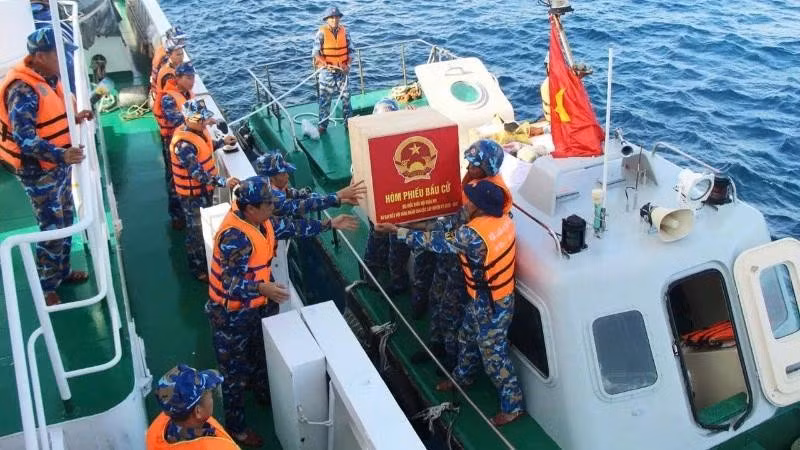 Crossing hundreds of nautical miles, ballot boxes and election materials are safely transported and delivered to election teams stationed on the islands.