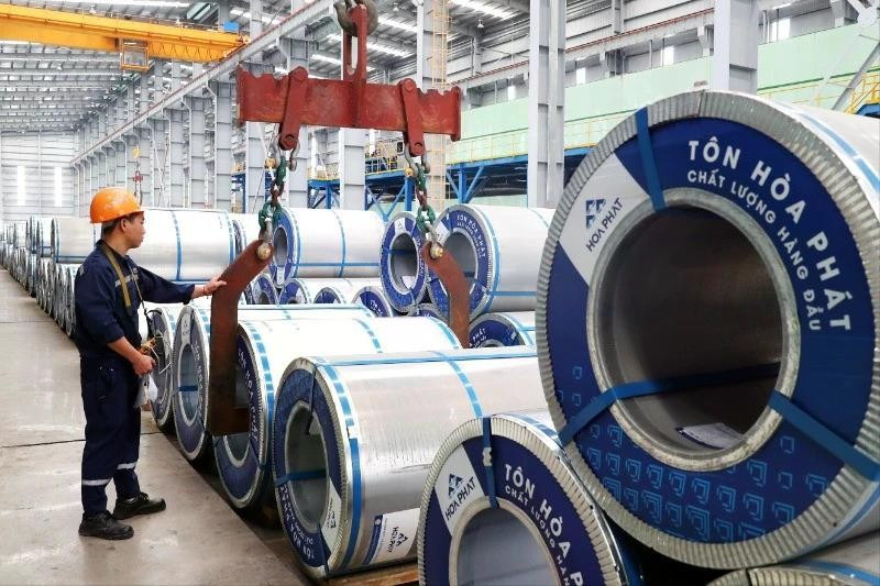 Production activities at Hoa Phat Steel Co., Ltd., Hung Yen Province.