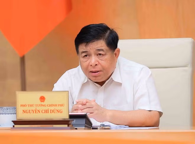 Deputy Prime Minister Nguyen Chi Dung speaks at the meeting. (Photo: VNA)