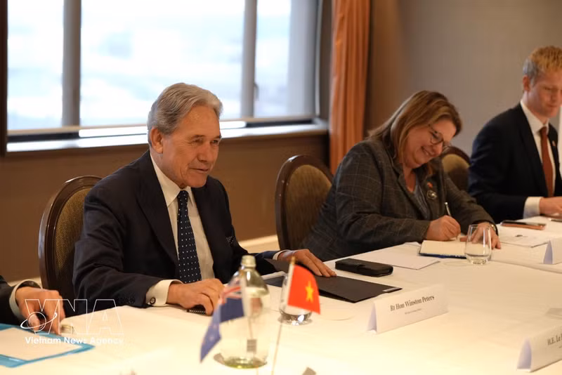 New Zealand Foreign Minister Winston Peters at the fourth Viet Nam–New Zealand Foreign Ministers’ Meeting (FMM-4) in Auckland on August 13 (Photo: VNA)