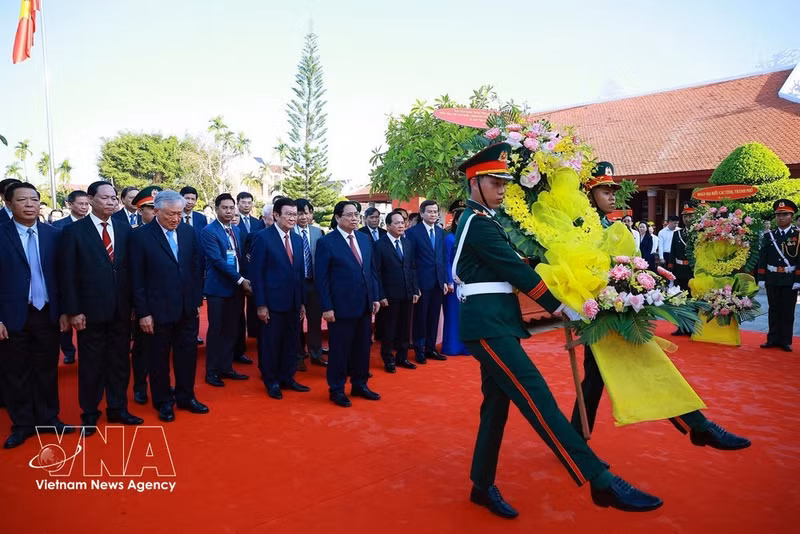 At the ceremony marking the 120th birth anniversary of late Prime Minister Pham Van Dong in Quang Ngai (Photo: VNA)