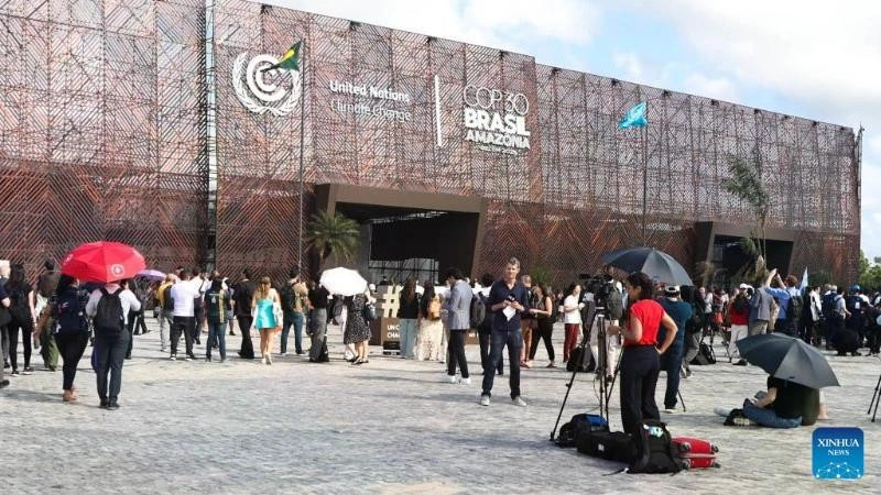 Delegates attend the COP30 in Belém, Brazil, on November 10, 2025. (Photo: Xinhua)