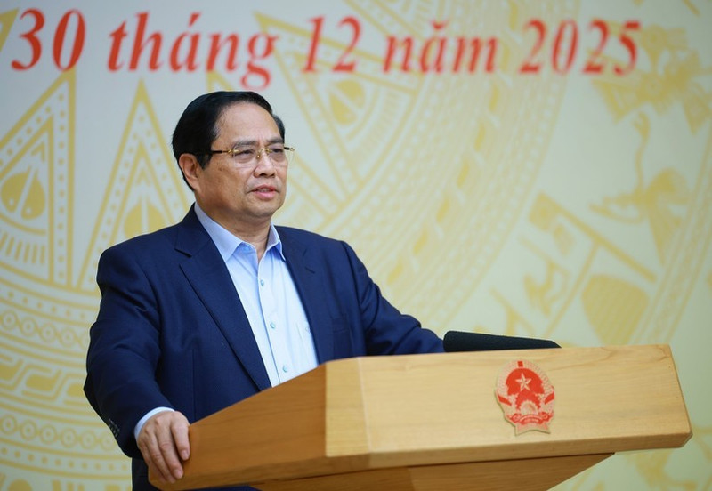 Prime Minister Pham Minh Chinh addresses the conference to review “Quang Trung Campaign” on December 30 (Photo: VNA) 
