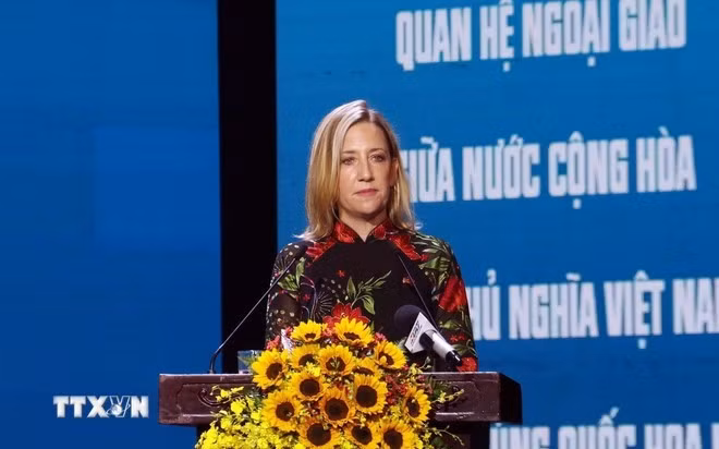 US Consul General in Ho Chi Minh City Melissa Brown speaks at the celebration. (Photo: VNA)
