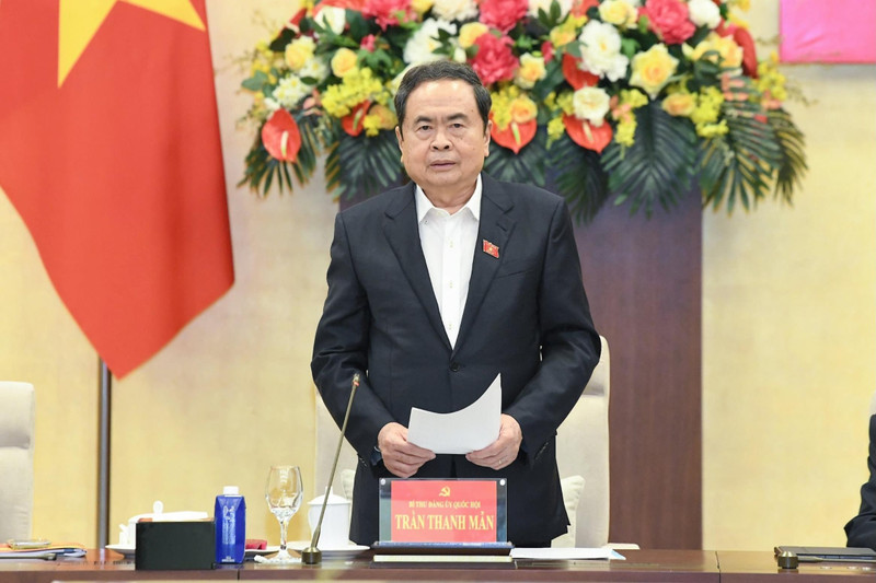 National Assembly Chairman Tran Thanh Man chairs the second session of the NA Party Committee for the 2025–2030 tenure on December 1. (Photo: daibieunhandan.vn) 