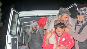 Rescuers work at a quake-hit site in northern Afghanistan on Nov. 3, 2025. The number of quake-related casualties in northern Afghanistan's Samangan and Balkh provinces has gone up as rescue operations continue, said Sharafat Zaman Omarkhil, spokesman for the country's Public Health Ministry. According to the official, more than 20 people lost their lives and over 380 others sustained injuries after a 6.3-magnitude earthquake struck parts of Afghanistan, including the capital city of Kabul, early Monday at 00:58 a.m. local time. (Photo: Xinhua)