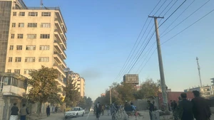Residents panic in a street after hearing an explosion in Kabul, the capital of Afghanistan, Oct. 15, 2025. A blast was heard in the Afghanistan capital Kabul at around 3 p.m. local time Wednesday, causing panic among city residents. (Photo: Xinhua)