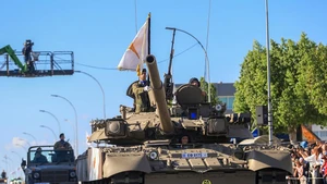 A military parade is held in celebration of the 65th anniversary of independence of Cyprus in Nicosia, Cyprus, Oct. 1, 2025. Cyprus on Wednesday marked the 65th anniversary of its independence with a military parade in Nicosia, highlighting national resilience and aspirations for reunification. (Photo: Xinhua)