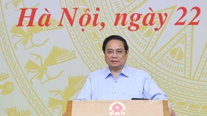 PM Pham Minh Chinh speaks at the conference. (Photo: Tran Hai)