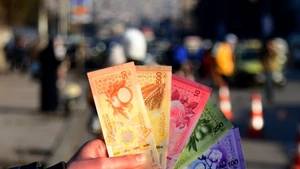 A Syrian citizen shows newly issued Syrian pound banknotes at a designated exchange point in Damascus, Syria, Jan. 4, 2026. Syria has begun circulating its new currency following a nationwide exchange process launched earlier this month. (Photo: Xinhua)