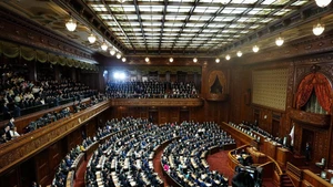 This photo taken on Jan. 23, 2026 shows a scene at a plenary session of Japan's House of Representatives in Tokyo, Japan. Japan's House of Representatives was formally dissolved on Friday at the outset of the ordinary parliamentary session. The general election is set for Feb. 8, with official campaigning starting on Jan. 27, creating a mere 16-day campaign period, the shortest in Japan's postwar history. (Photo: Xinhua)