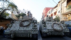 Lebanese army members oversee the handover of a batch of weapons from the Palestinian camps at the Burj Barajneh camp in Beirut, Lebanon, on Aug. 21, 2025. Lebanon on Thursday started transferring weapons from Palestinian camps in the country to the Lebanese army at the Burj Barajneh camp, according to Ramez Dimechkie, head of the Lebanese-Palestinian Dialogue Committee. (Photo: Xinhua)